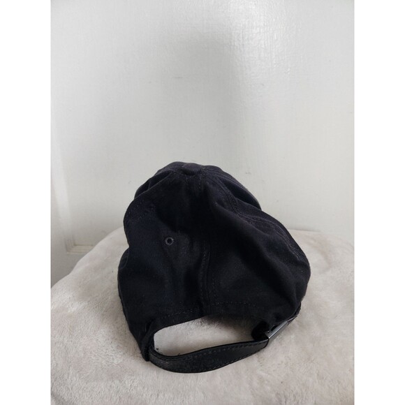 Coach Black Varsity Cap Leather Patch Metal Logo Strap Buckle Adult OS GUC - Picture 4 of 10